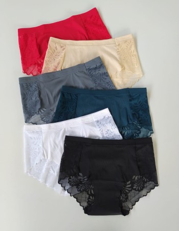 Majtki z elementami siateczki ,wyższy stan   Makaria 