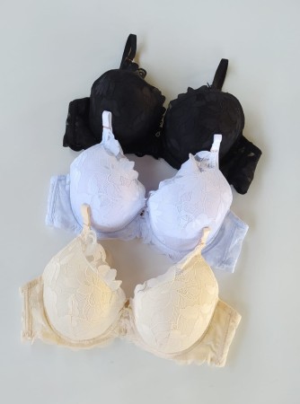 Biustonosz miseczka C z przedłużeniem koronkowym Harper 