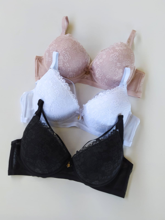 Biustonosz miseczka B z paskami na biuście Ida