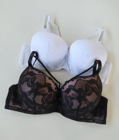 Biustonosz miseczka D z cyrkoniowymi paskami Desire