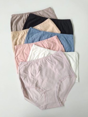 Majtki bawełniane wytłaczany wzór wysoki stan Sita