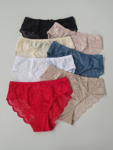 Majtki damskie z wysokim stanem i wzorem w liście klonu – Bonica montello