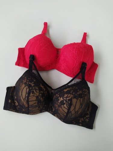 Biustonosz miseczka D Kalina koronkowy z siateczka montello