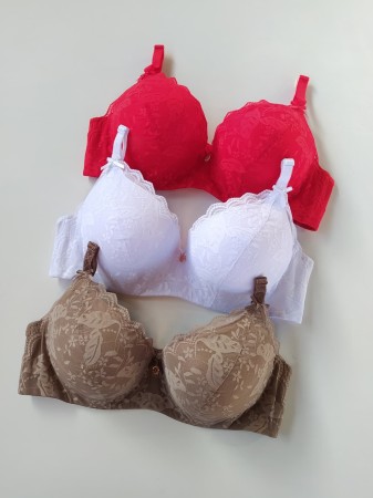 Biustonosz miseczka D koronkowy Elis