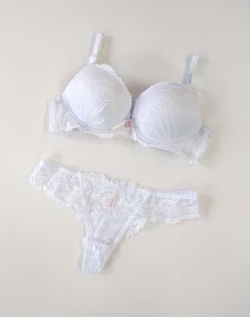 Komplet miseczka B ręka Adama biały