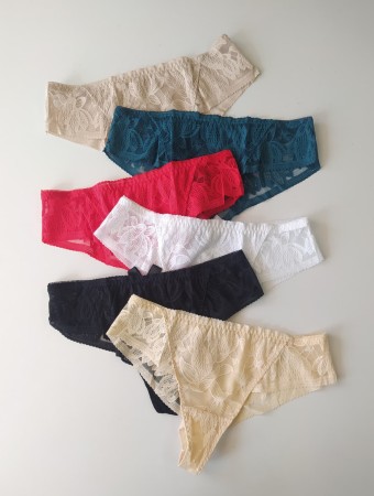 Brazyliany koronkowe z wycięciem z tyłu Cyrene