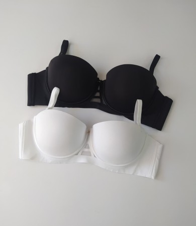 Biustonosz Bardotka miseczka B push-up Luisa 