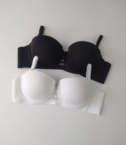 Biustonosz Bardotka miseczka B push-up Luisa kremowy.jpg